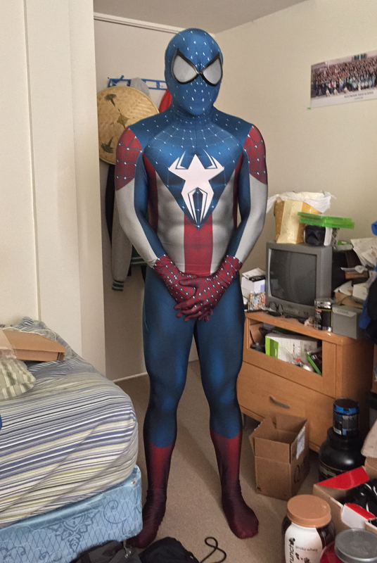 Amazing Captain America Spiderman Costume Halloween 16081203
